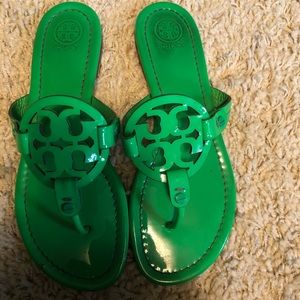 Green Tory Burch Miller Sandals sz 7